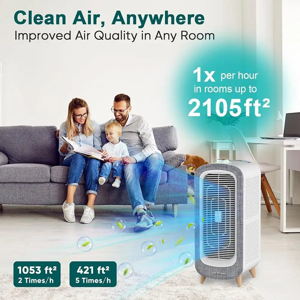 Air Purifier Large Room 2105ft² True HEPA 13 Filter Activated Carbon