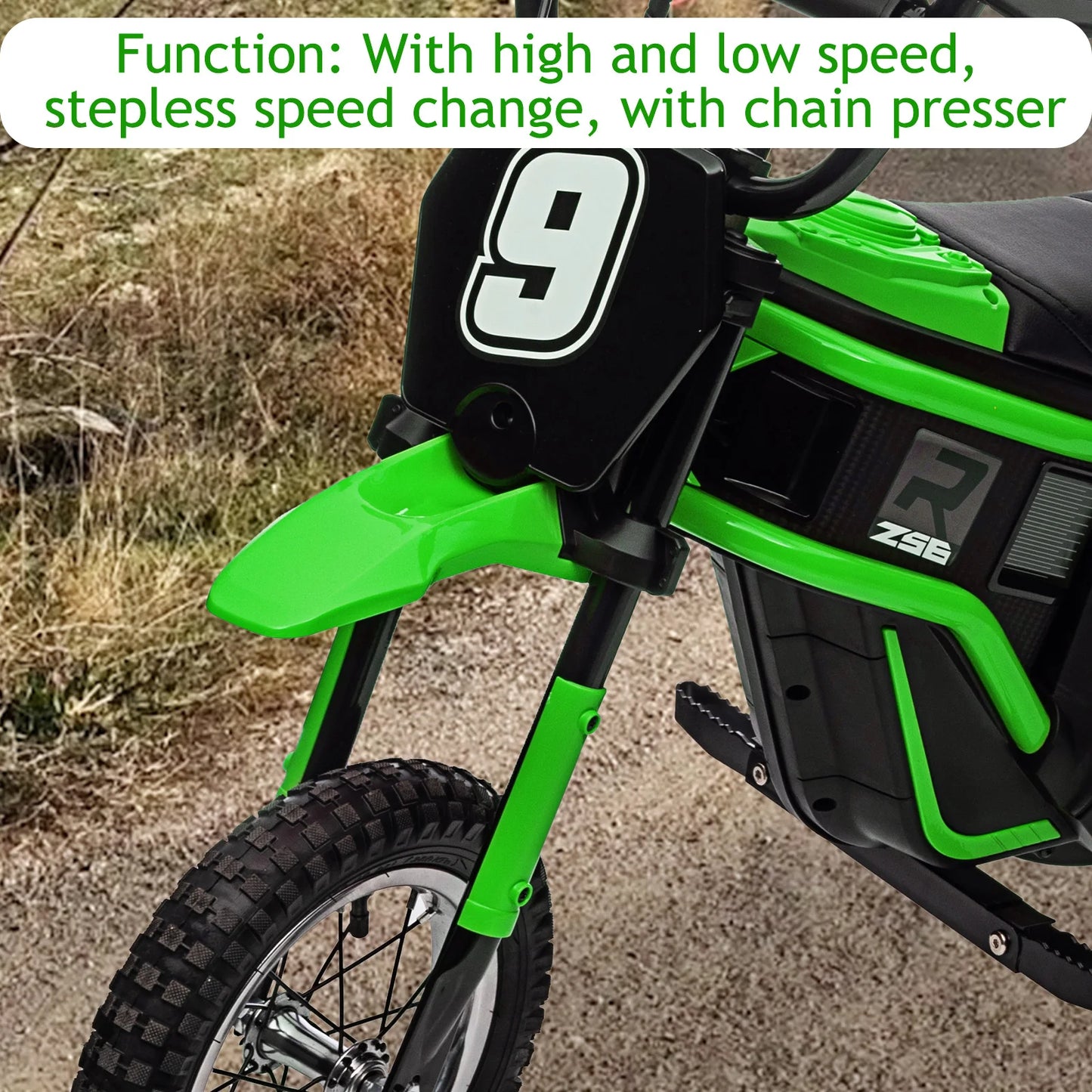 Electric Dirt Bike for Kids 350W Ride On Motorcycle Ages 5 and up