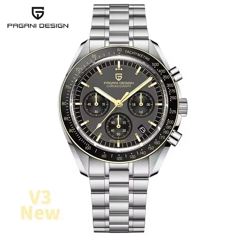 2025 New DESIGN Moon Men's Watches Gold Luxury Quartz Watch For Man