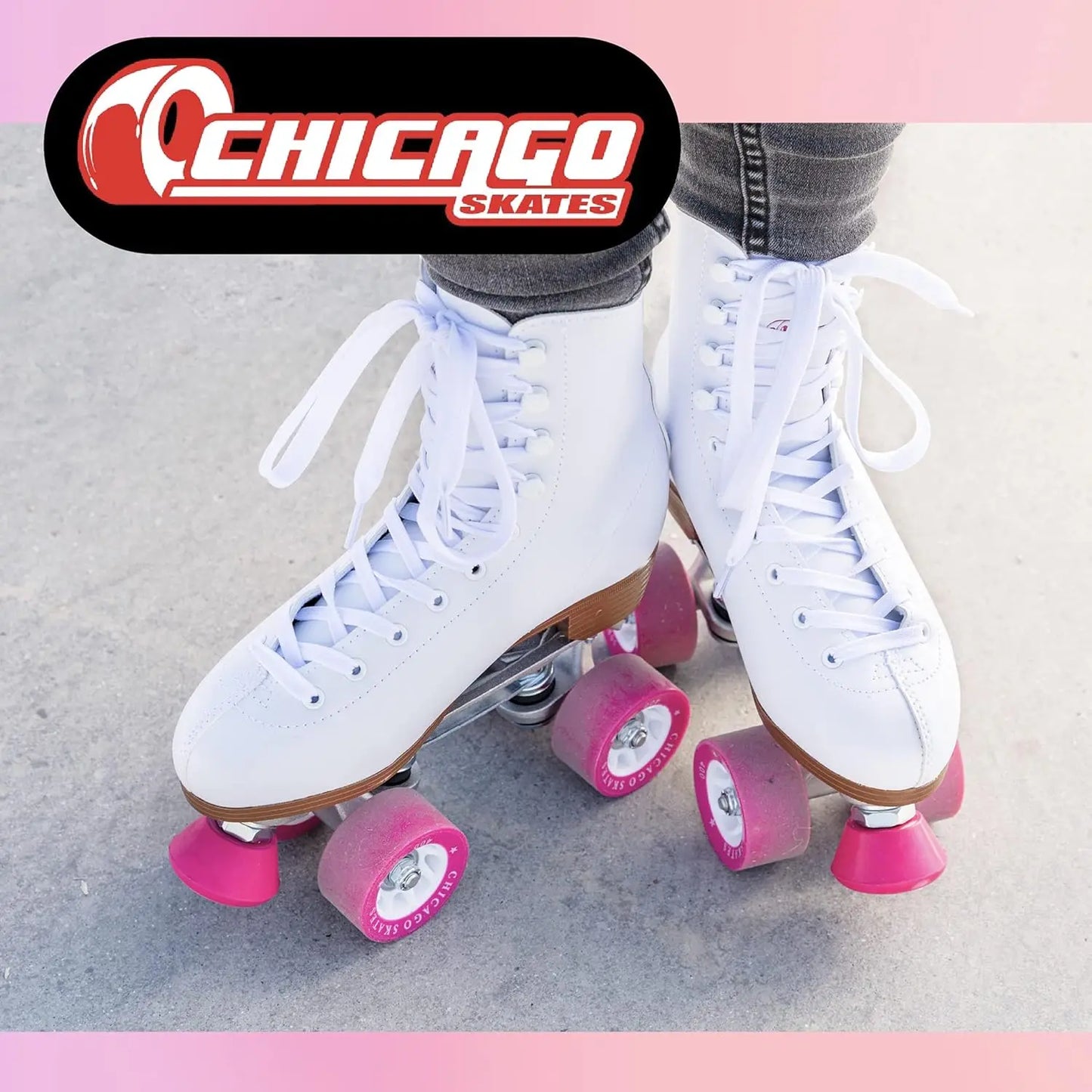 Skates White Quad Roller Skates for Girls and Women