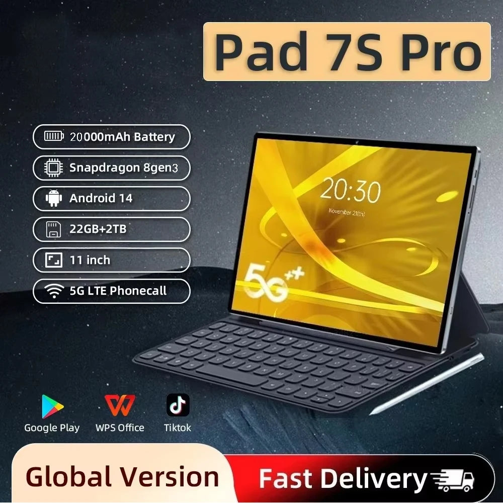 2025 Original Pad 7S Pro Tablet PC 11inch Snapdragon 8 gen3 Tab Android