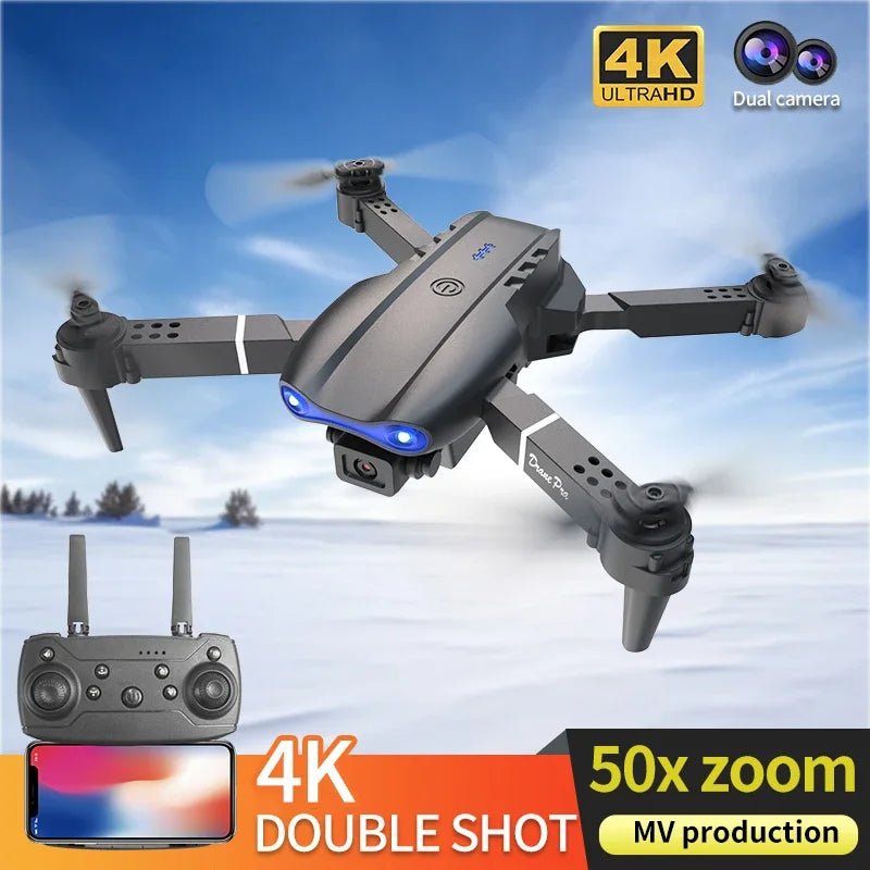 E99Pro RC Drone 4K With 1080P Wide Angle HD Camera