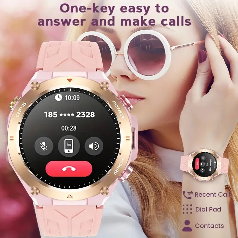 Built-in GPS Women's Smart Watch Bluetooth Call 1ATM Waterpro Military Sports