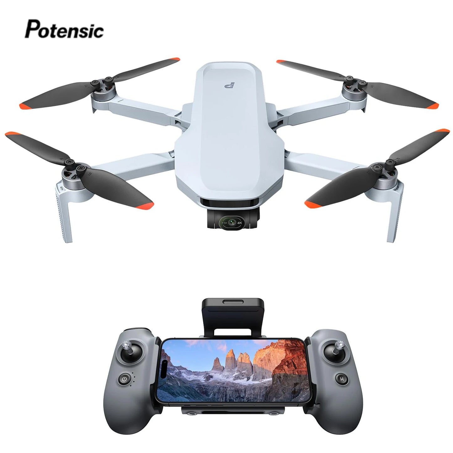 ATOM 2 Camera Drone, 4K HDR Video, 8K Photo, Vertical Shooting, AI Night Shot, AI Track