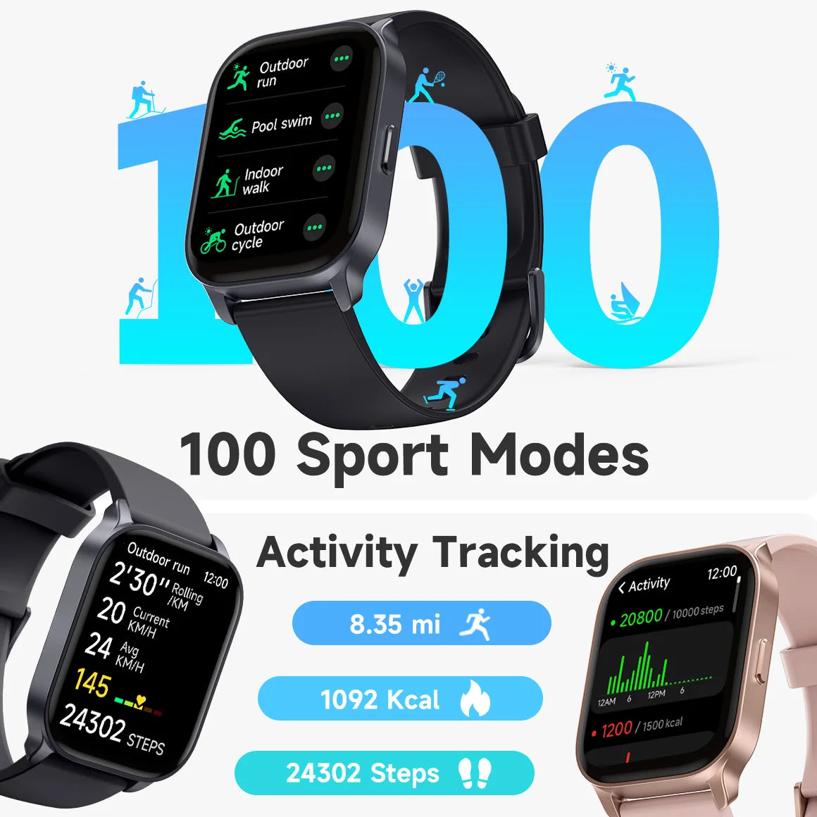 Smart Watch for Women With Answer/Make Calls,Alexa Built-in Fitness Track