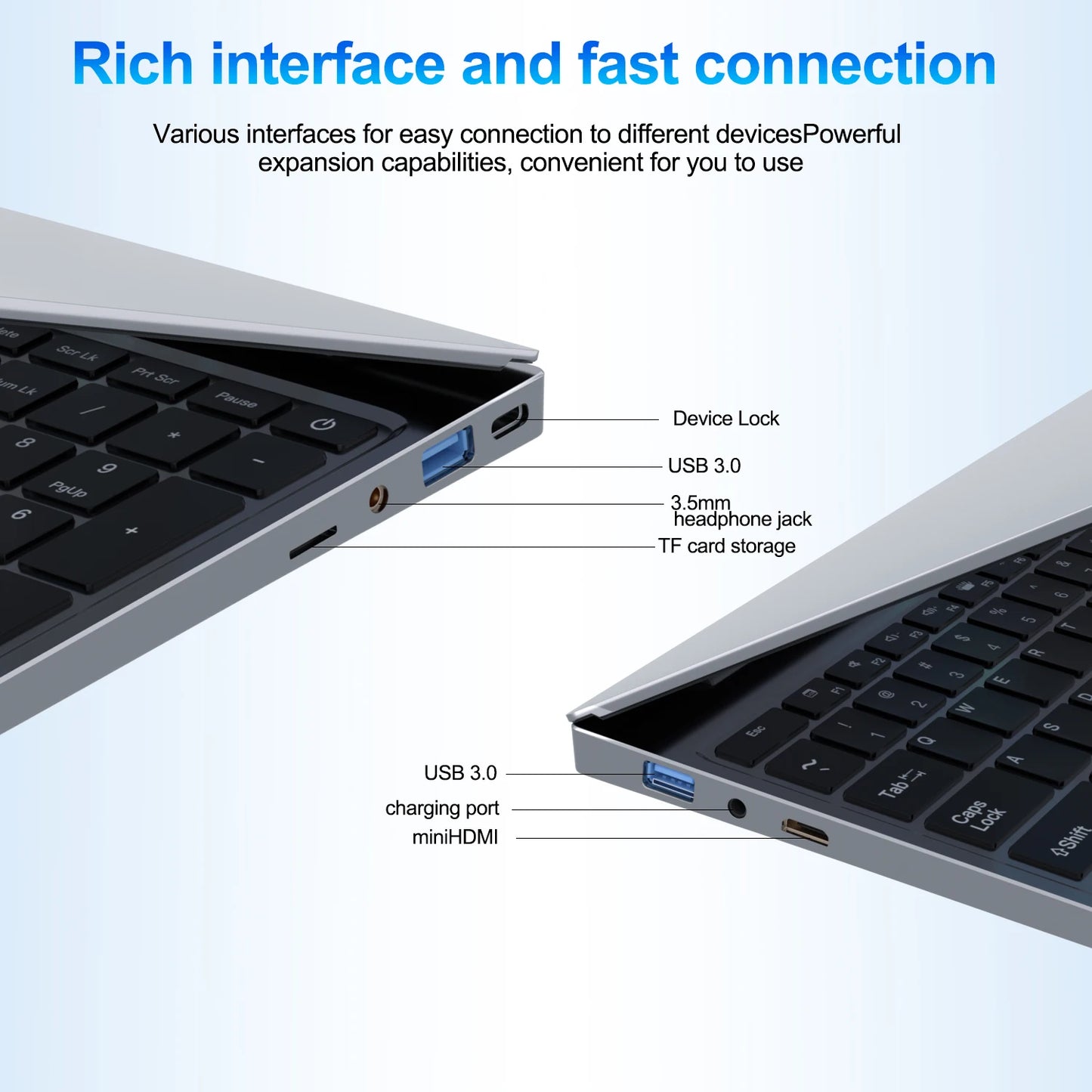 15.6" Portable i3 Laptop Computer PC Windows 11 Pro Intel Core i3 6100U Laptops t 16GB RAM