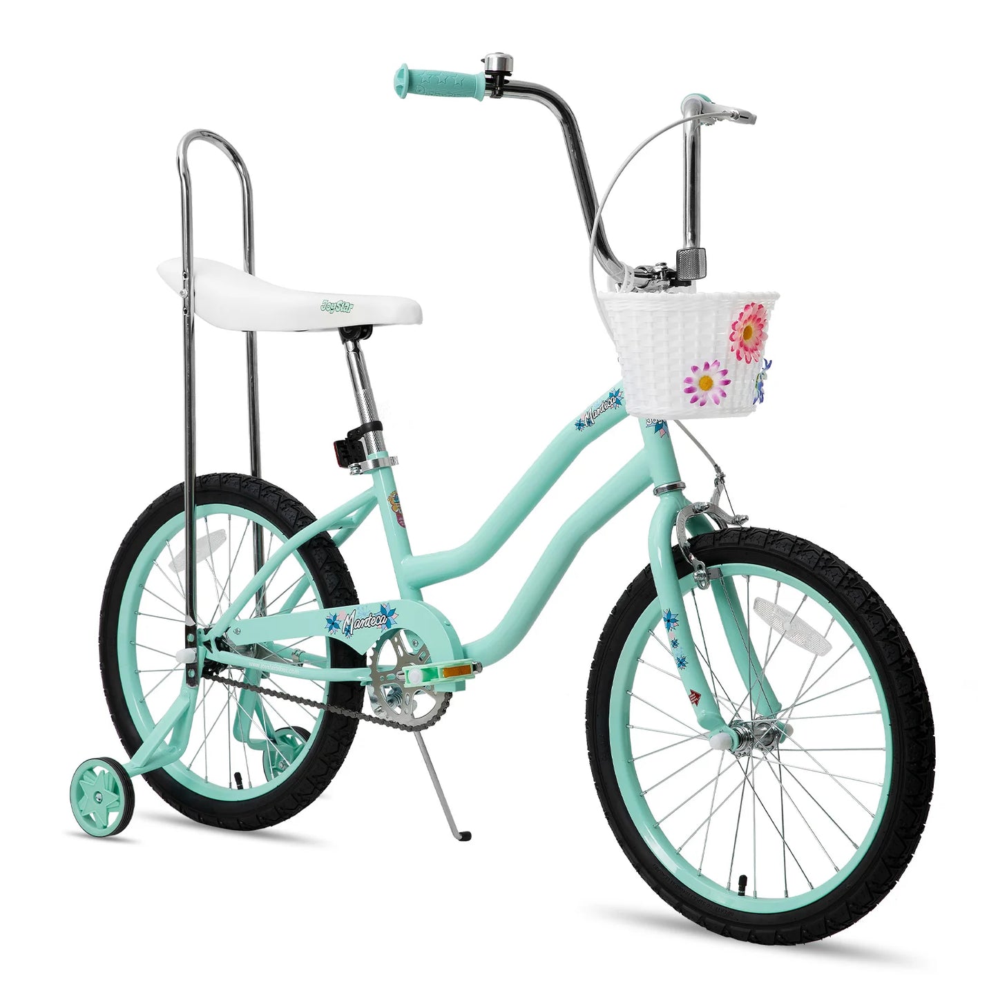 US warehouse 20 Inch Bike with Training Wheels, Banana Seat for Girls Ages 6-15