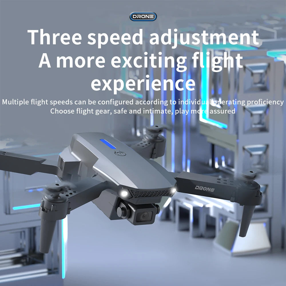 ro WIFI FPV Drone Wide Angle HD 4K Camera Height Hold RC Foldable