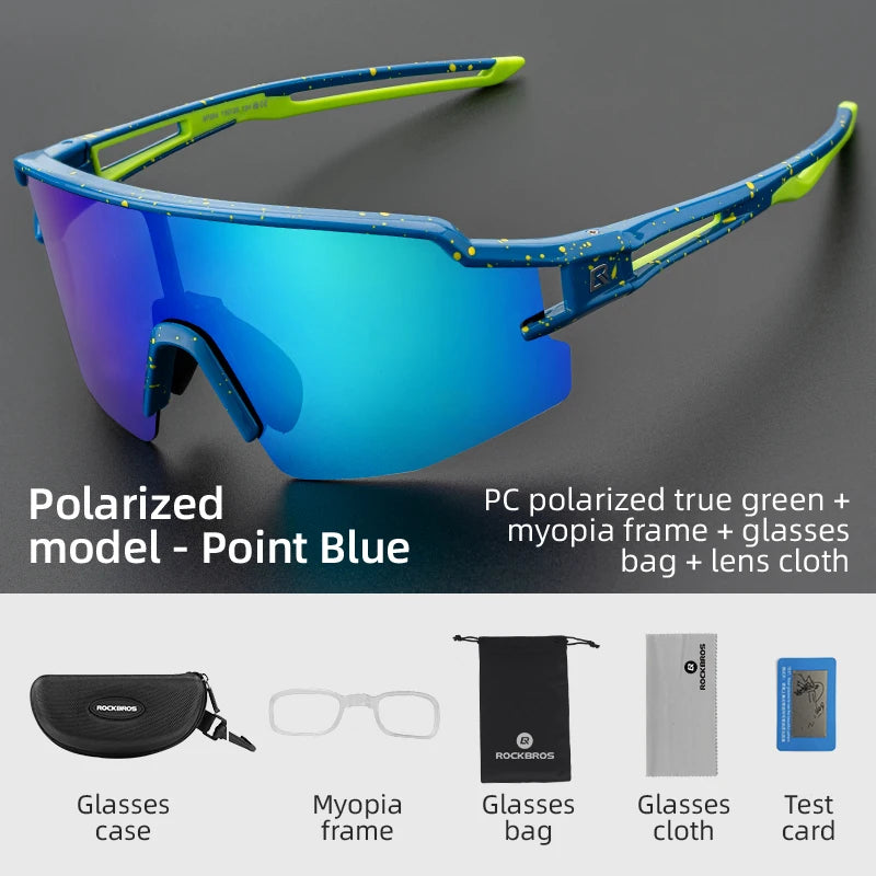 Cycling Glasses Photochromic Polarized Lens Bike Glasses UV400 Protection Eyewear