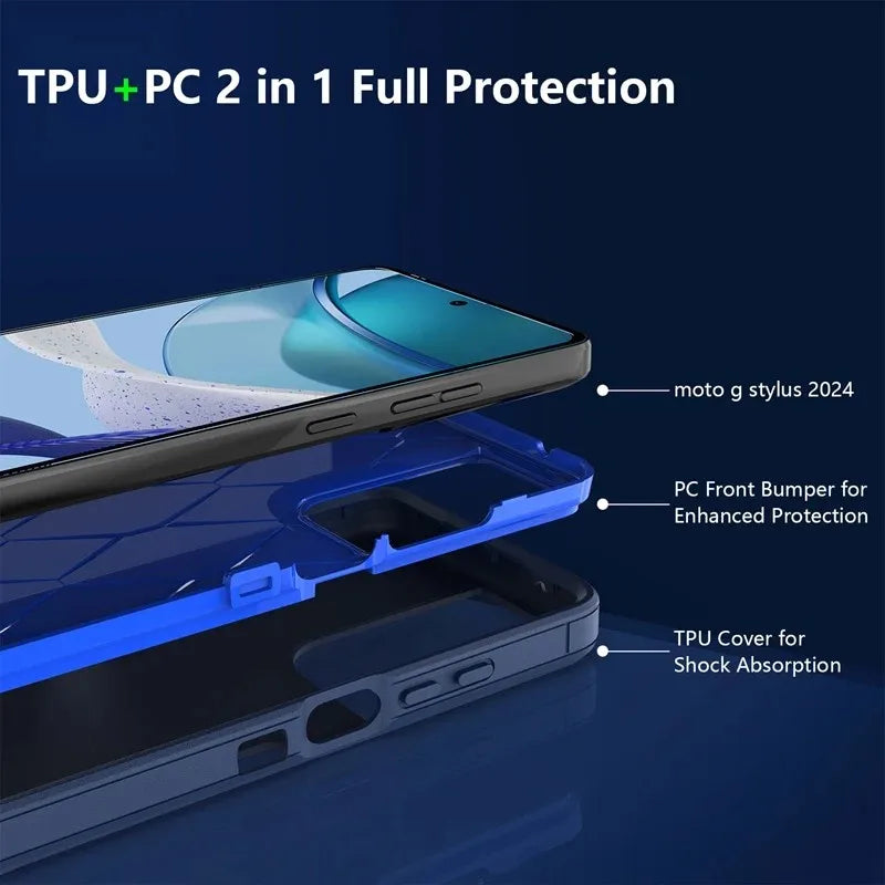For Moto G Stylus 5G 2024 Case Cover Shockproof Matte Phone Bumper