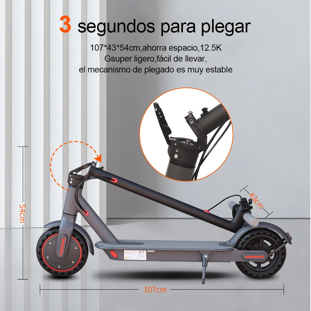 Electric Scooter 350W 19mph APP Smart Scooter Shock-absorbing Anti-skid