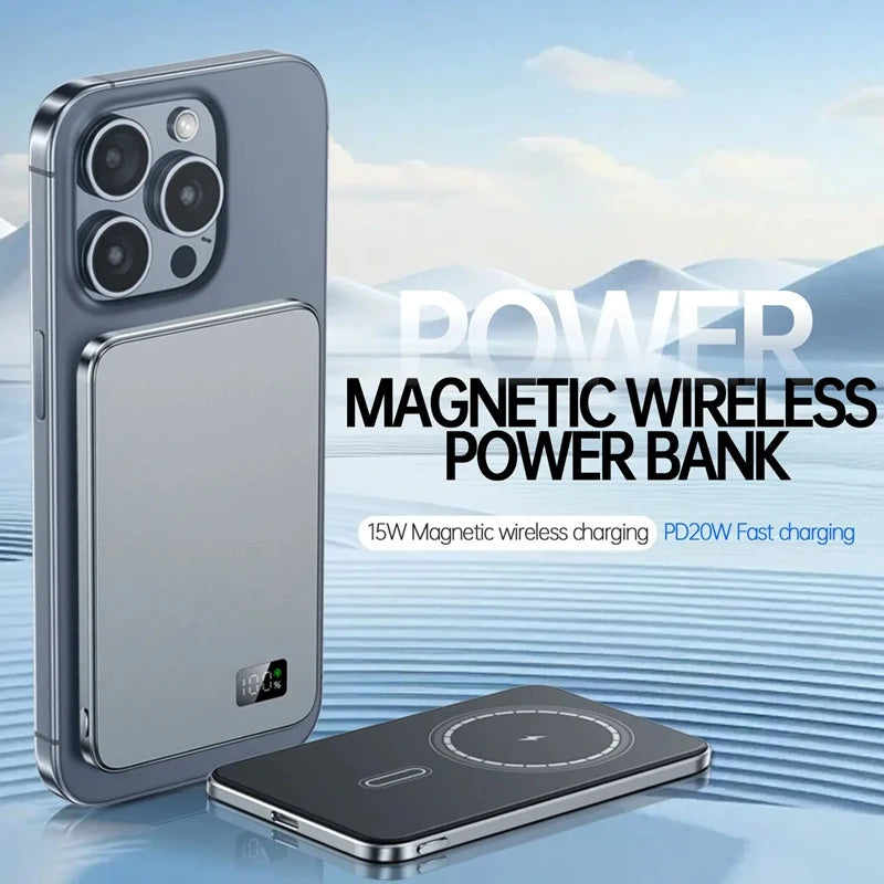 Xiaomi 50000mAh 3C Certification Thin Power Bank Ultra For MagSafe Magnetic Wireless Fast Charging Portable Battery Display