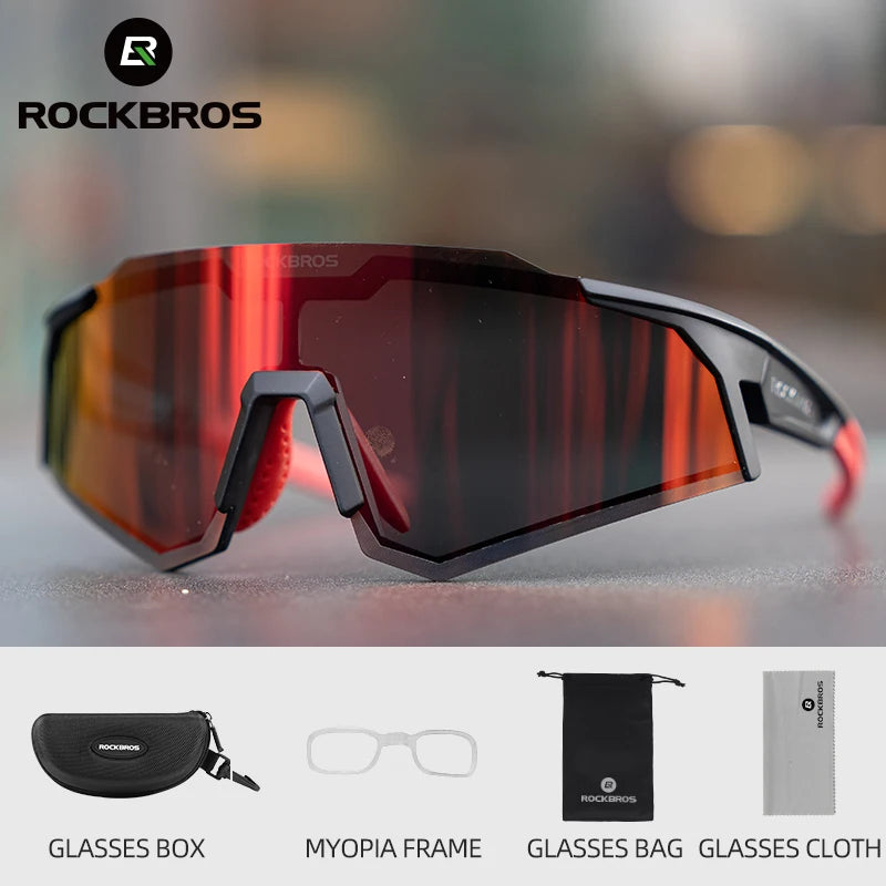 Polarized Photochromic Bike Glasses Outdoor UV400 Bicycle Eyewear Sunglasses