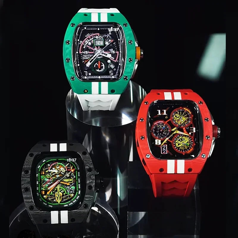 Luxury Carbon Fiber for Apple Watch 9 45mm Mod Kit