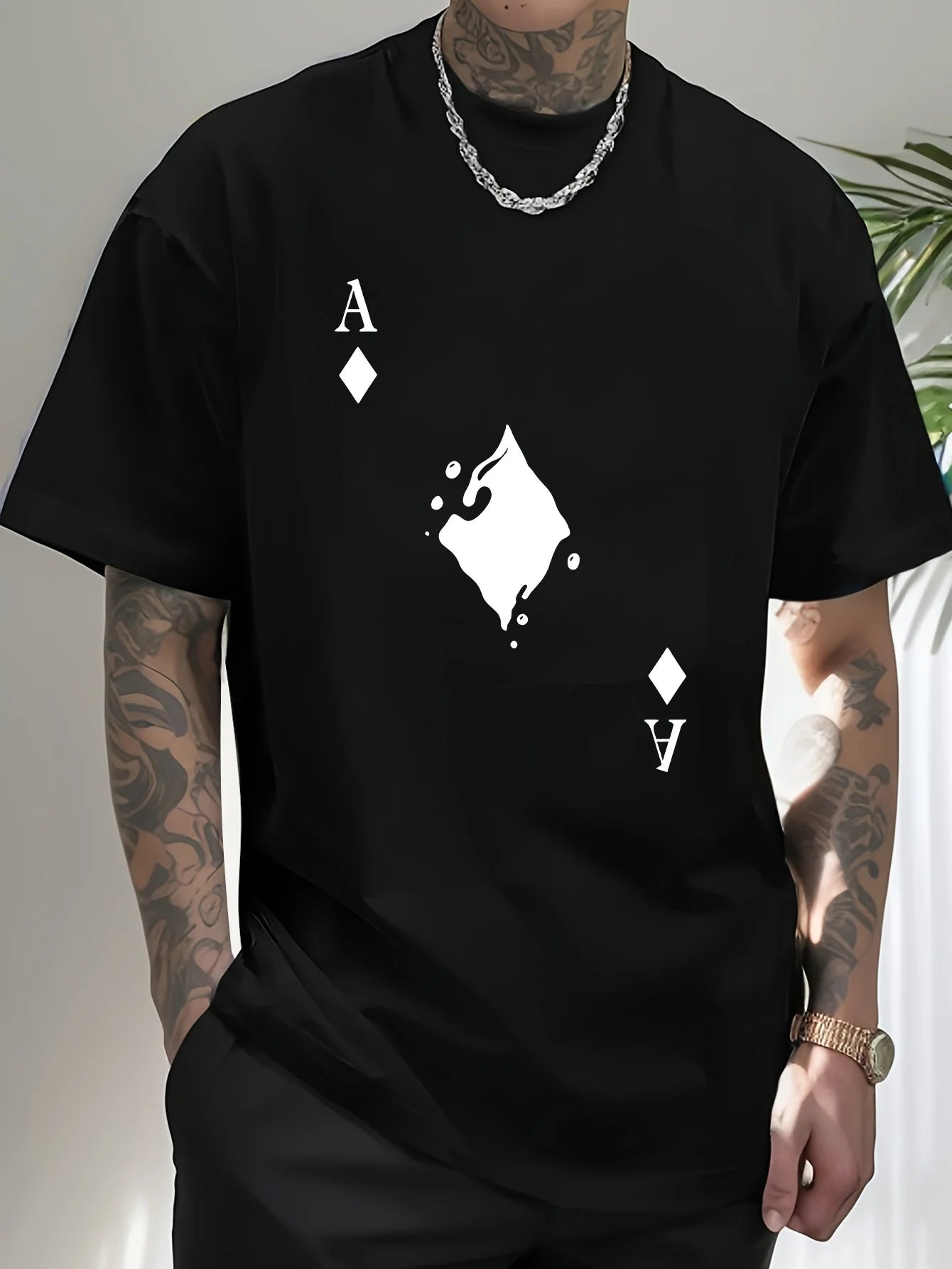 Extra Large Printed T-Shirt, Men'S T-Shirt, Summer Casual Short Sleeved T-Shirt,