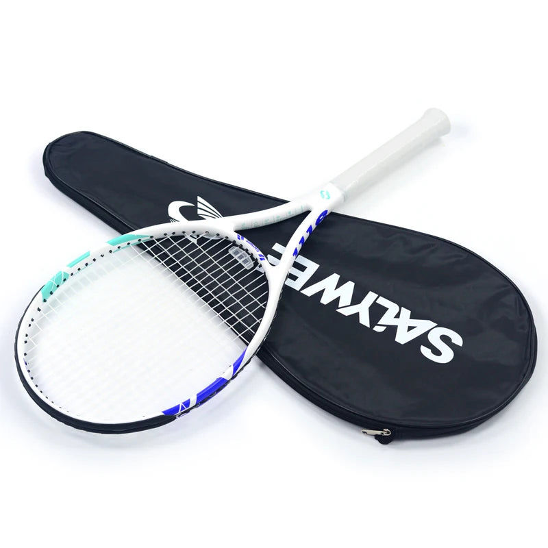 100% Full Carbon Fiber Tennis Racket 60lbs Pre-Strung, Overgrip