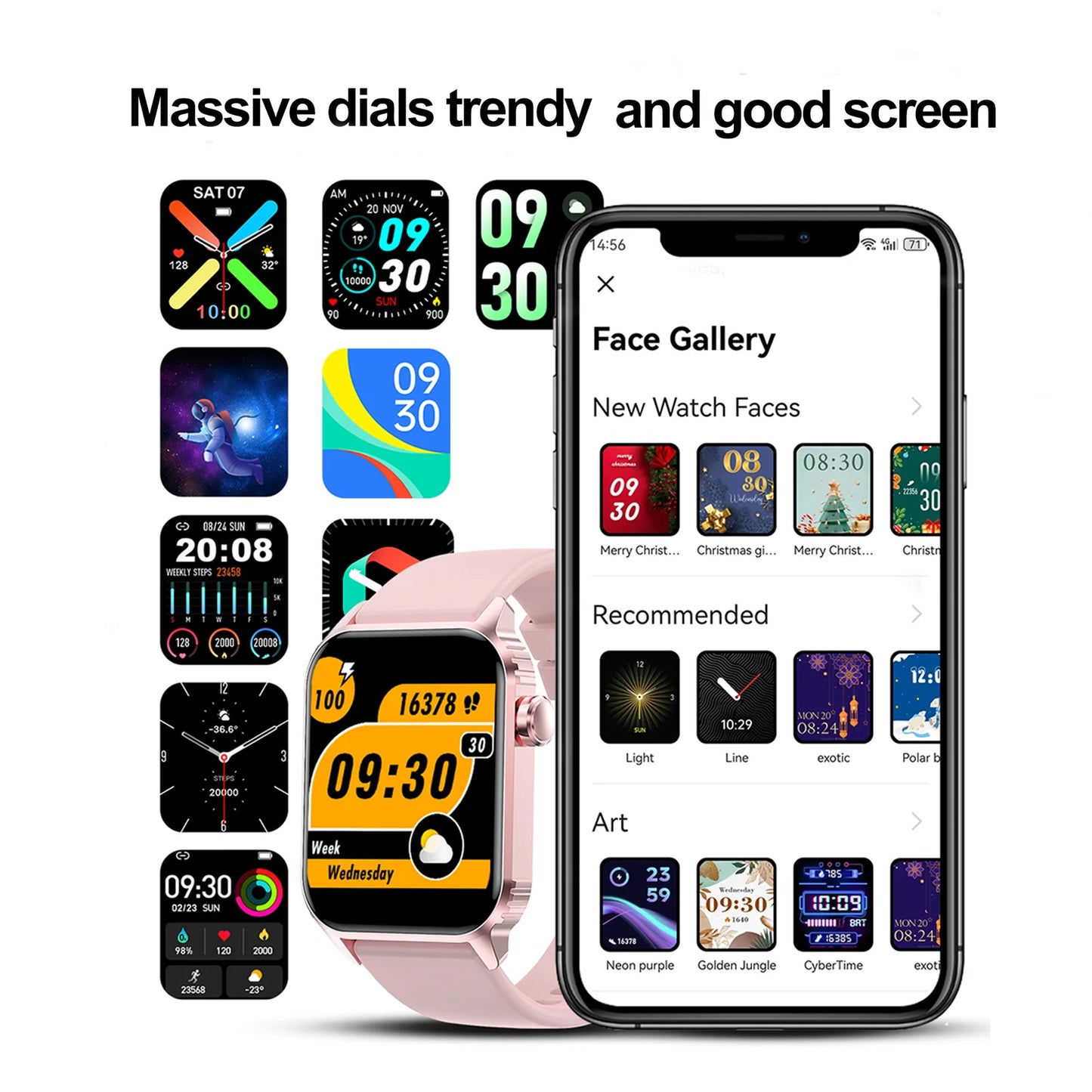 Smart Watch, 1.85"Smartwatch for Men Women Fitness Tracker with 100+ Sport Modes,
