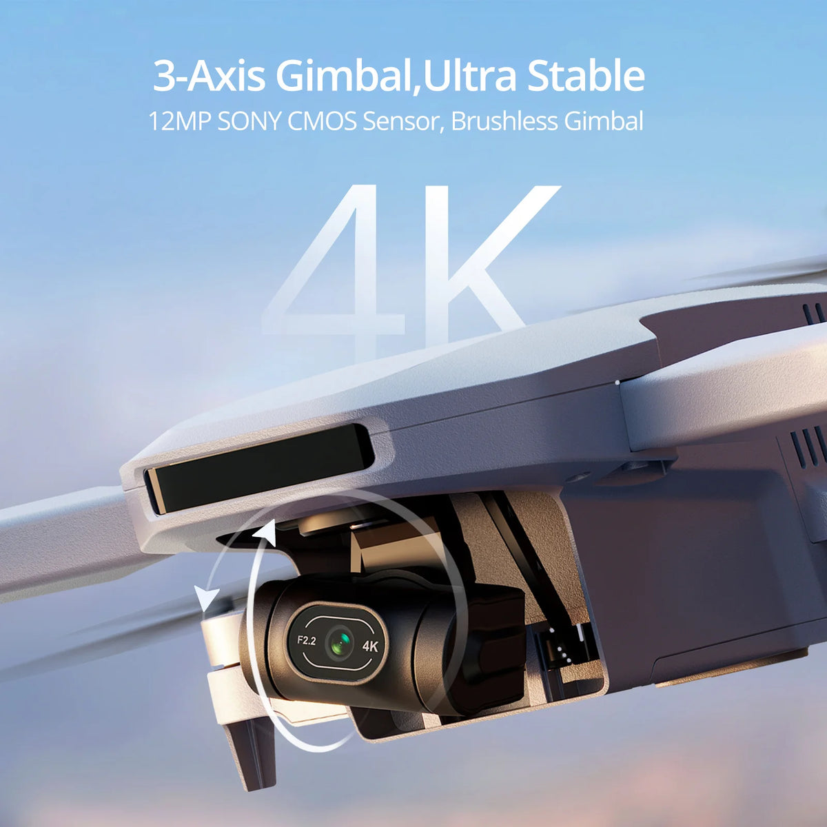 Potensic ATOM 4K GPS Drone, 3-Axis Gimbal, 6KM Transmission, 4K/30FPS QuickShots, Visual Tracking, Under 249g, Lightweight for Adults and Beginners, for Travel Photographers