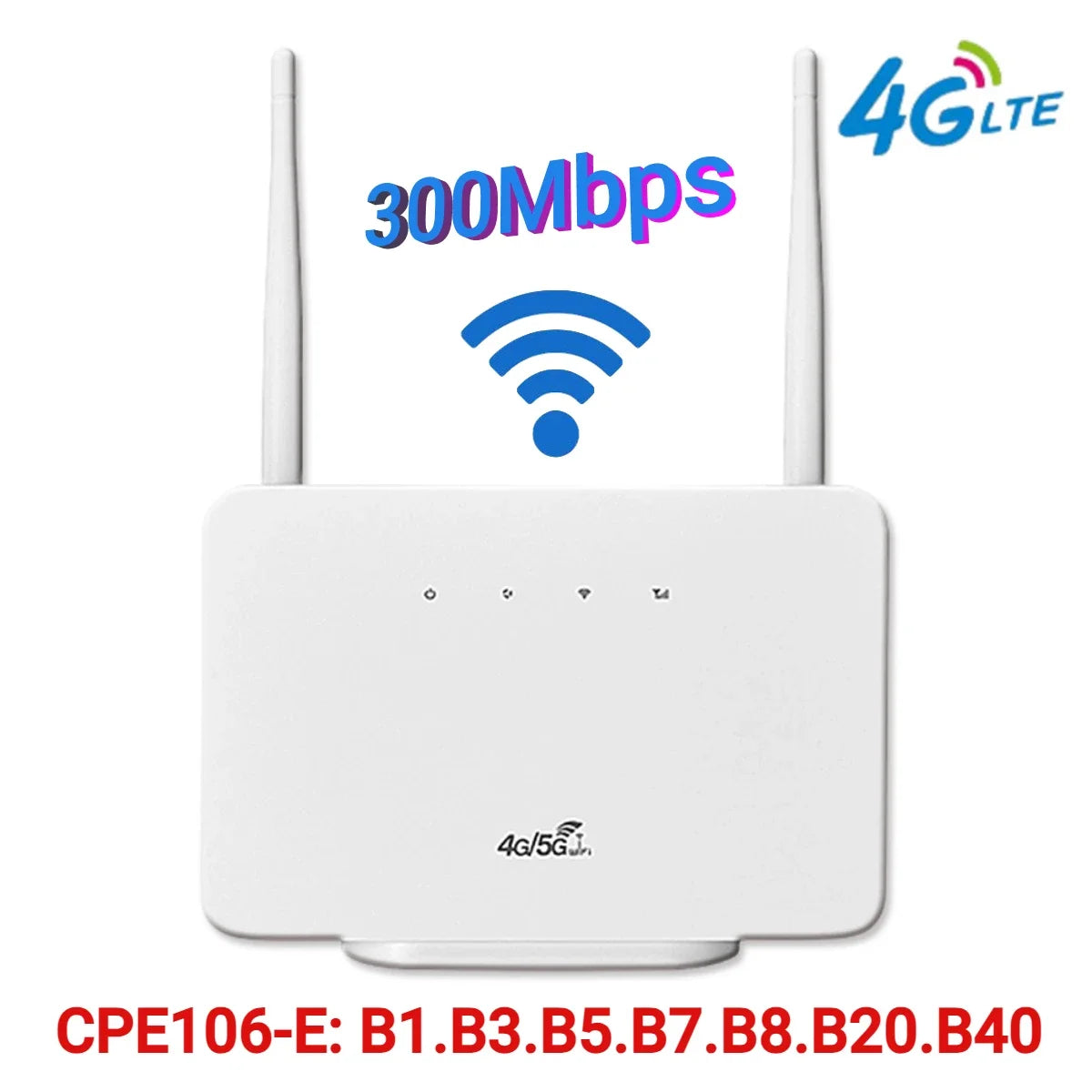 4G Wireless Router 300Mbps 4G LTE CPE Router Modem