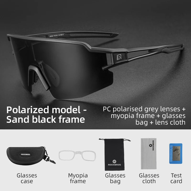 Cycling Glasses Photochromic Polarized Lens Bike Glasses UV400 Protection Eyewear
