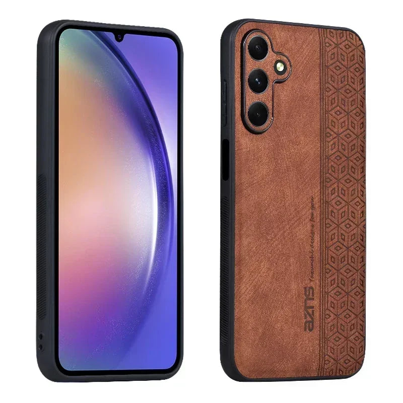 Luxury Leather Phone Case For Samsung Galaxy A15 A25 A35 A55 5G Bumper