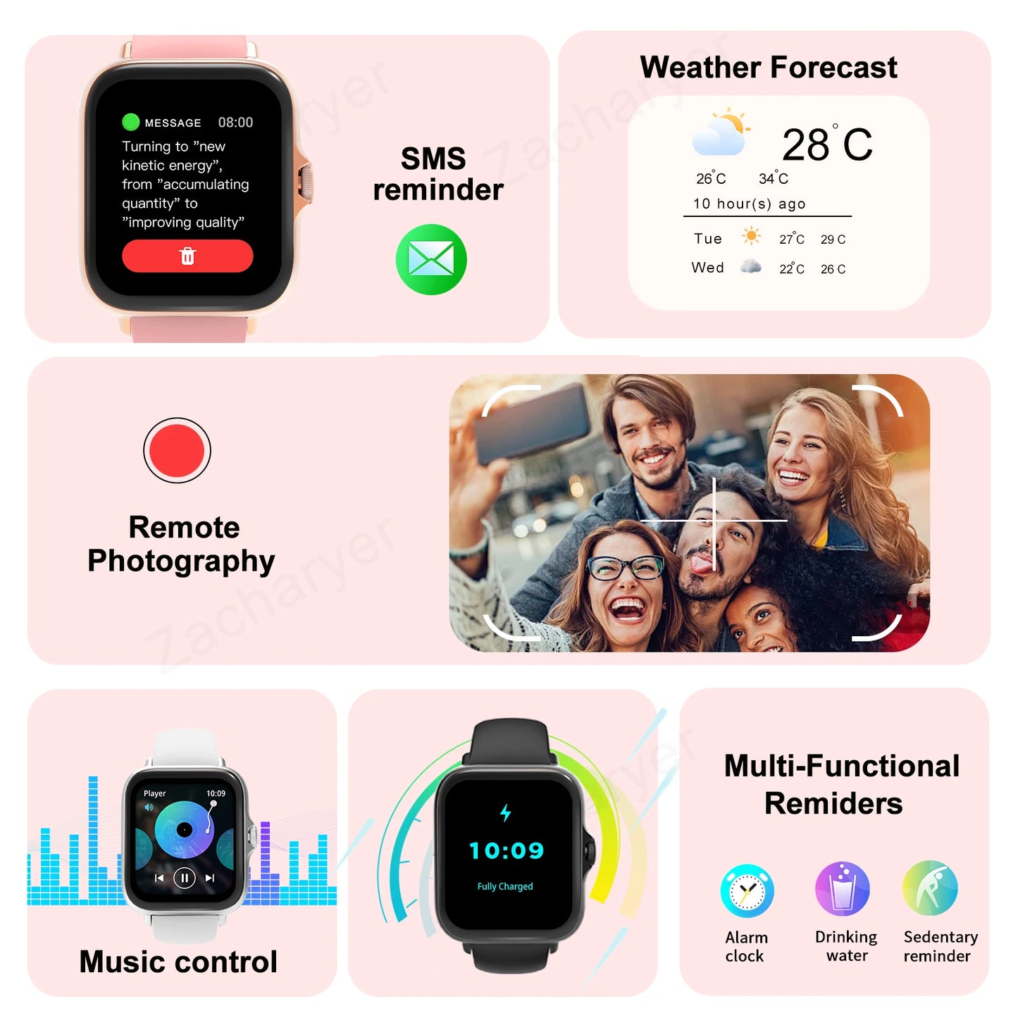 Sports Watches Smartwatch Bluetooth Call Touch Dial for Android