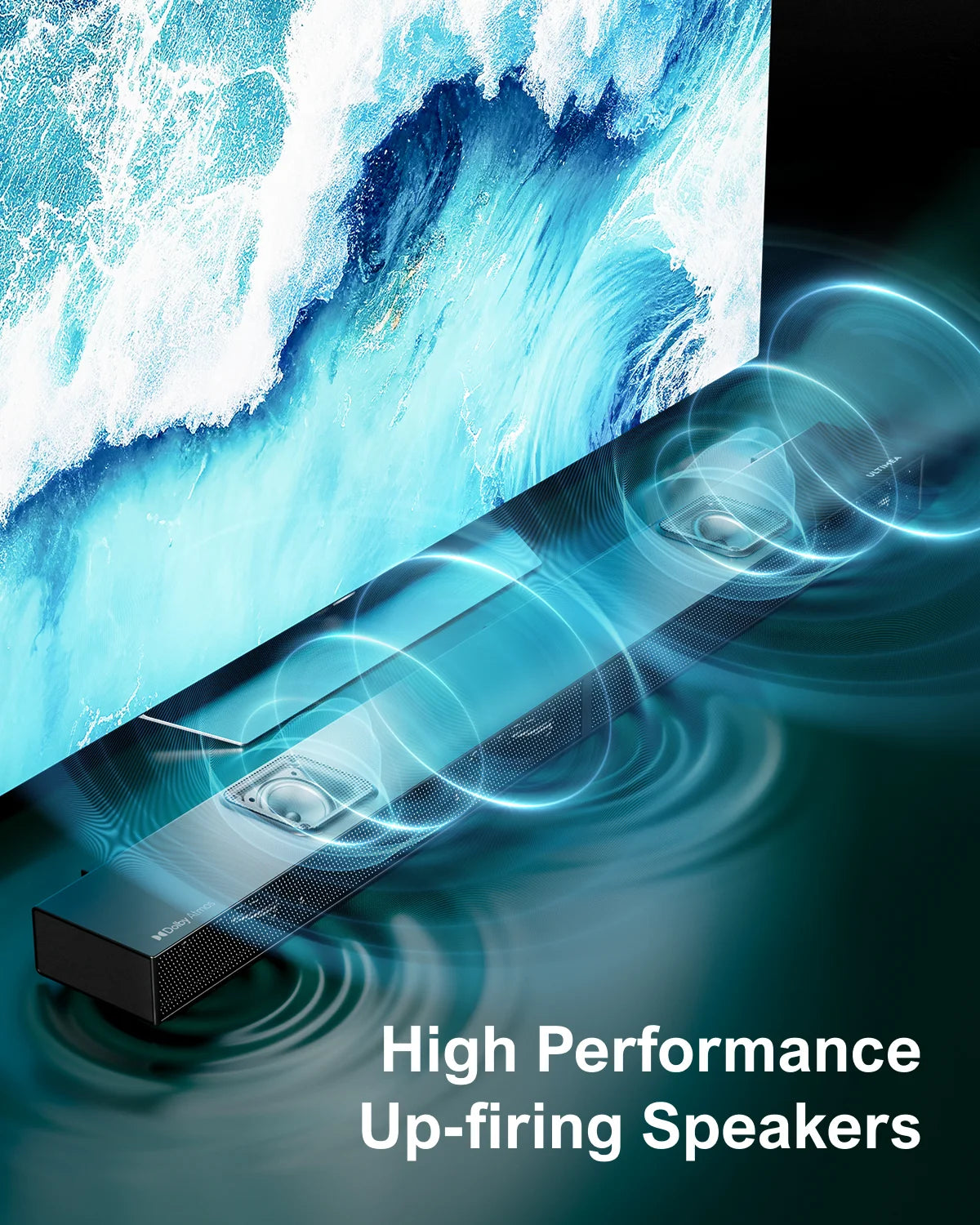 Smart TV,4K HDR Pass-through,Home Theater Wireless Bluetooth Soundbar Speakers
