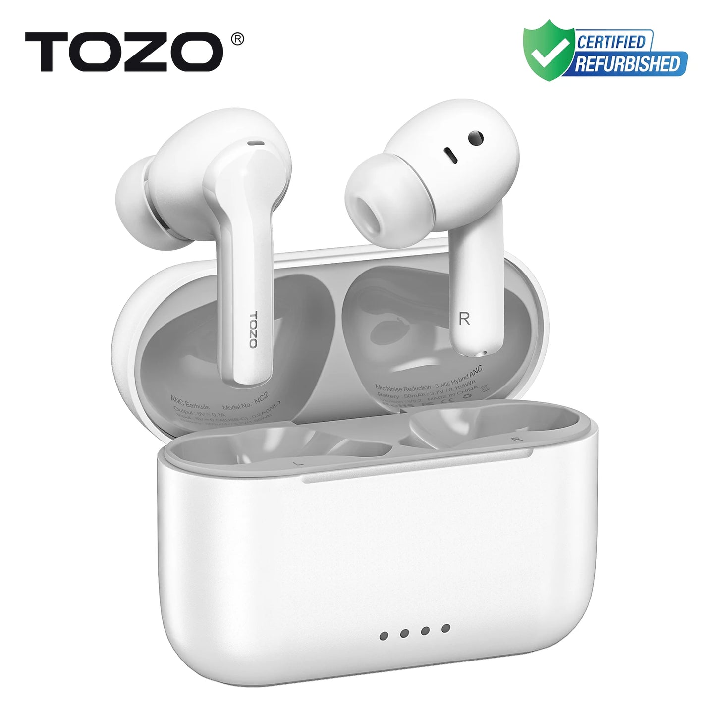 Refurbished TOZO NC2 ANC In Ear Earphones Wireless Earbuds With Mics