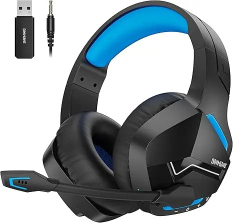 Wireless Gaming Headset with Mic for PC PS4 PS5 2.4G Bluetooth USB Gamer