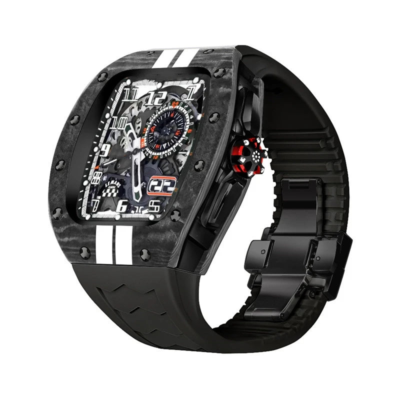 Luxury Carbon Fiber for Apple Watch 9 45mm Mod Kit
