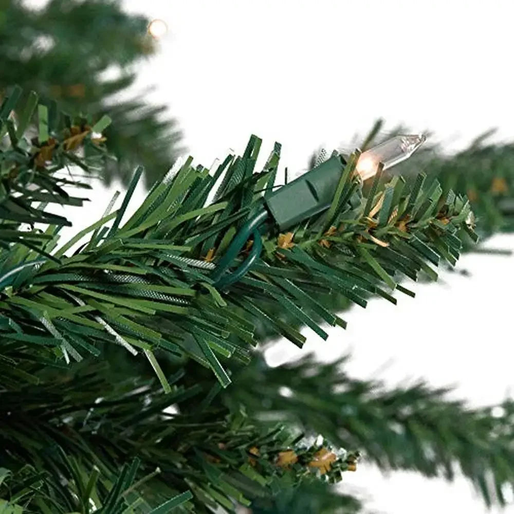 Upside Down Christmas Tree 7.5' Pre-Lit Green Spruce 500 Clear Lights 1293 Branch Tips Stand Included