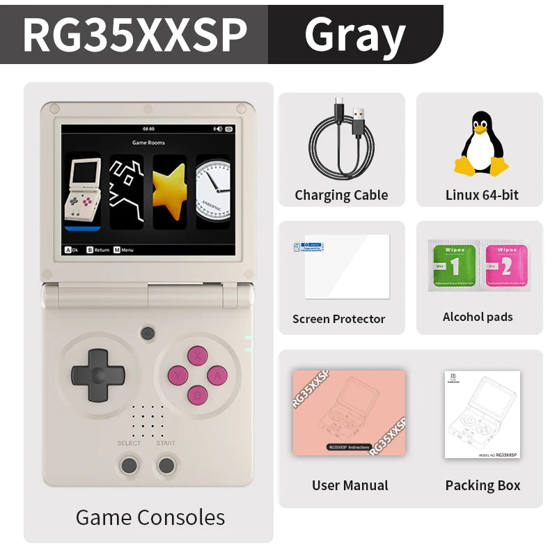 Flip Retro Handheld Game Console Linux 64bit WiFi Bluetooth