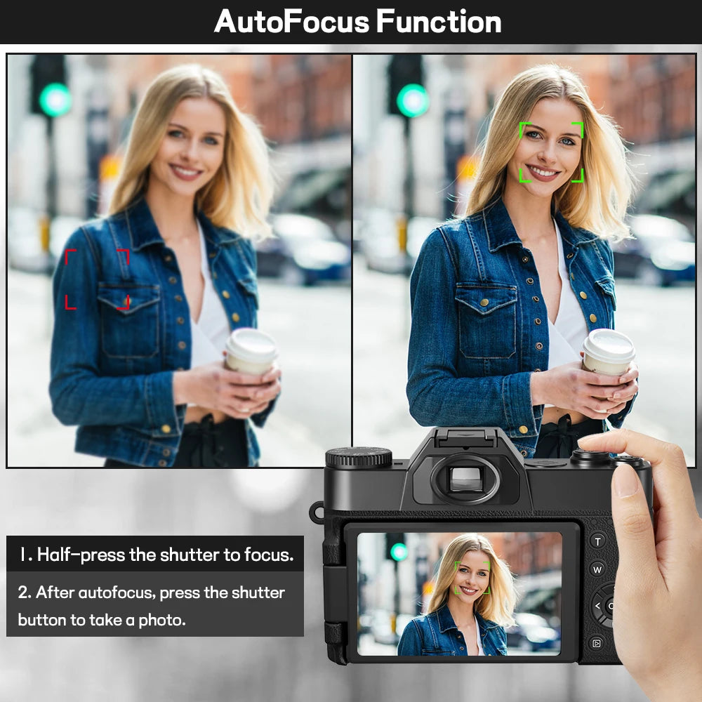 Compact Digital Photography Camera 4K WIFI Webcam Retro