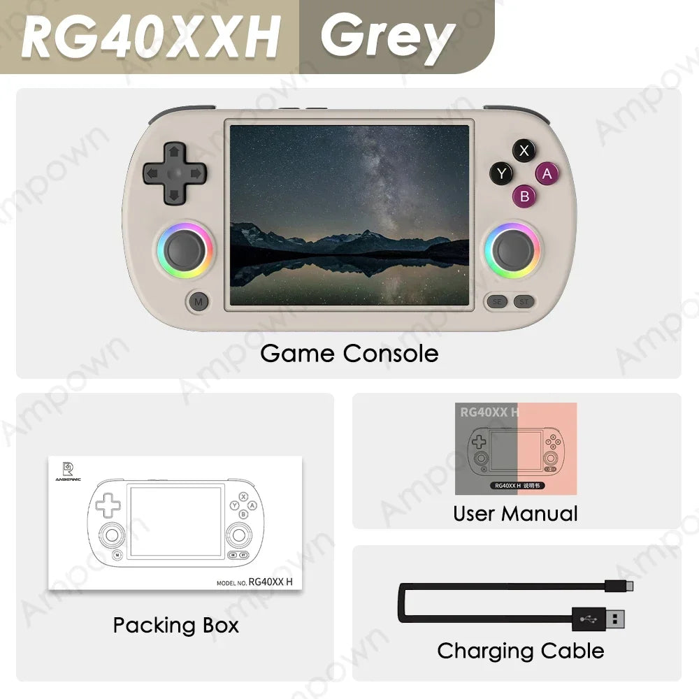 Handheld Game Console 4'' Screen Linux System Joystick Lighting Effect