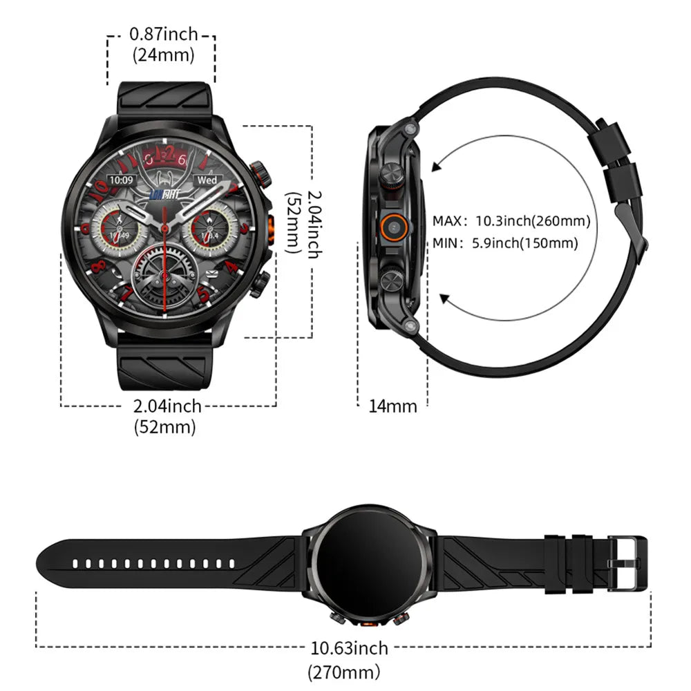 APPLLP 8 PRO Android Smart Watch Phone Big Round Screen Wifi 4G Network Watch Camera Smartwatches