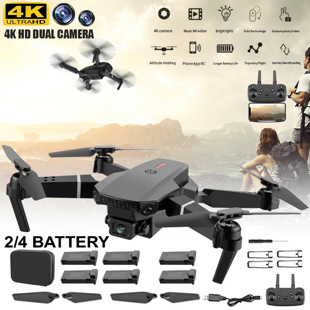 2025 E88 New HD Dual Camera Dron-Ultra Long Life 4K Video Capability,