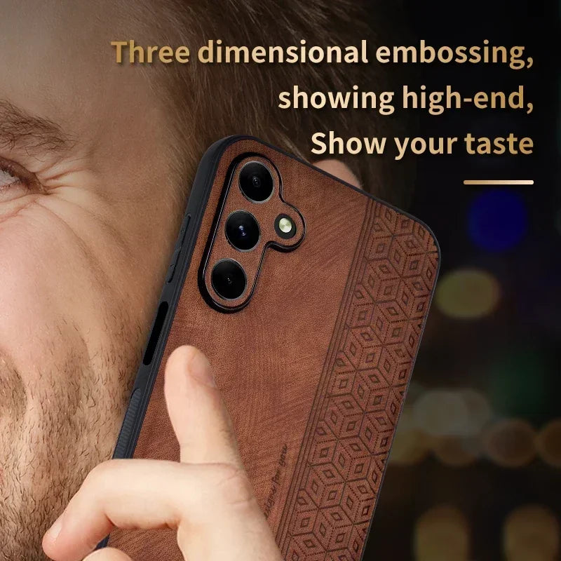 Luxury Leather Phone Case For Samsung Galaxy A15 A25 A35 A55 5G Bumper