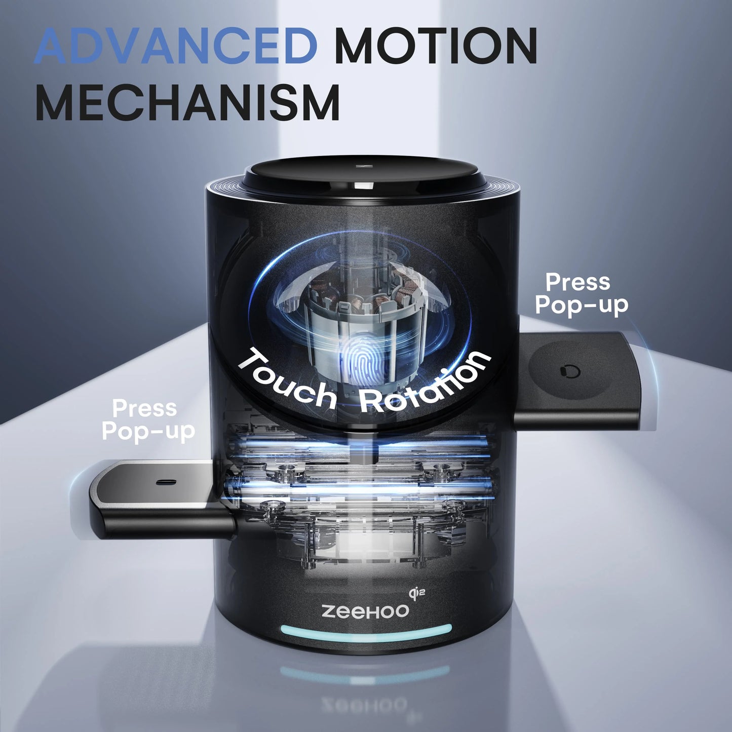 Wireless Charging Station, CylinTrick-R Qi2 15W Fast Charging, 3 in 1