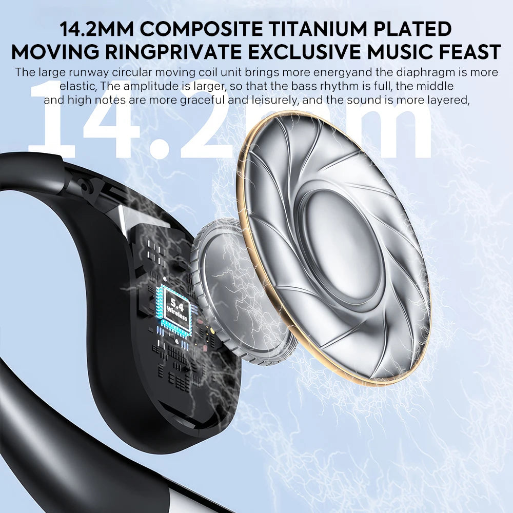 Wireless Earphones Bluetooth 5.4 Headphone OWS Open Ear Earbuds HIFI