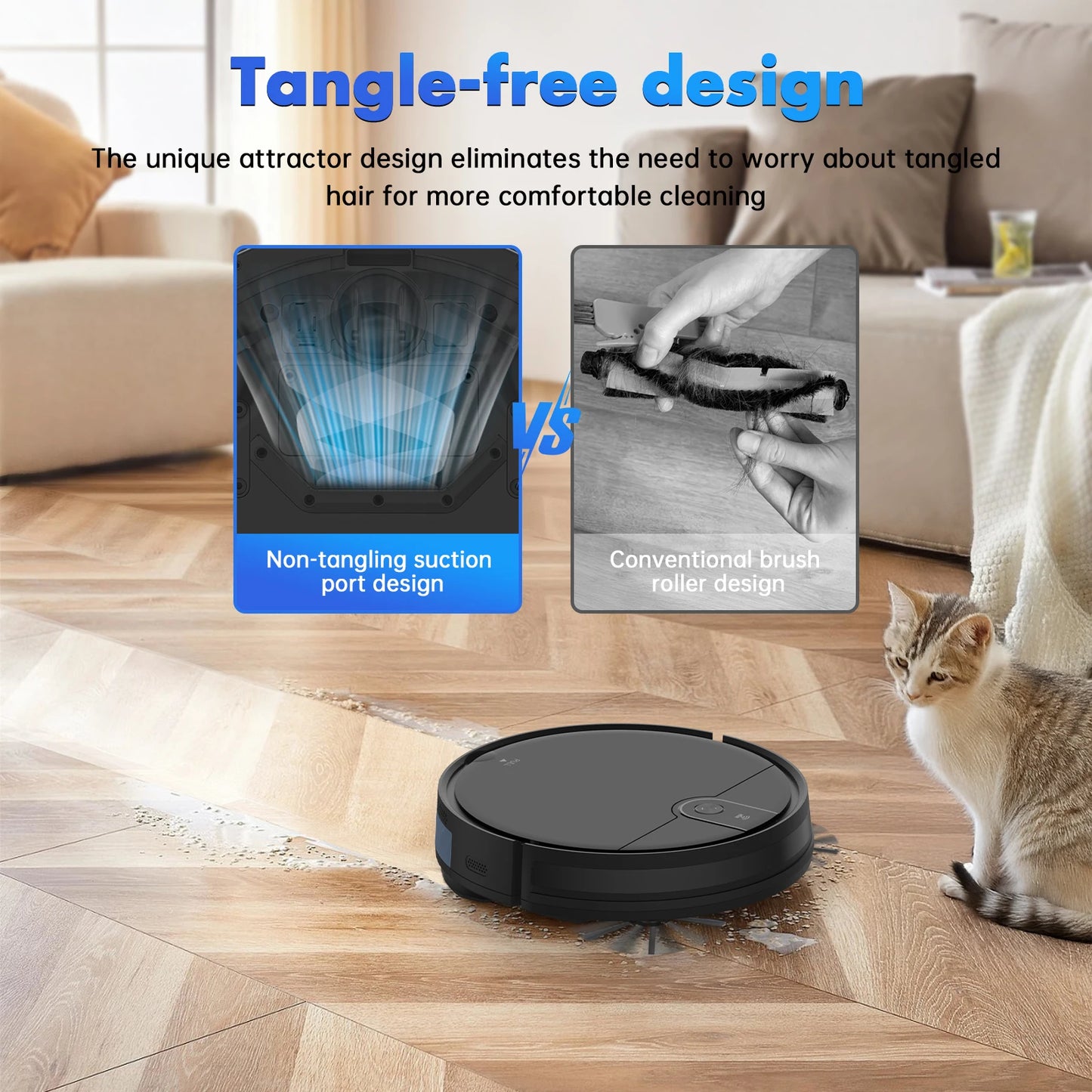 3 in 1 Smart Sweeping Robot Vacuum Cleaner and Mop Strong Suction