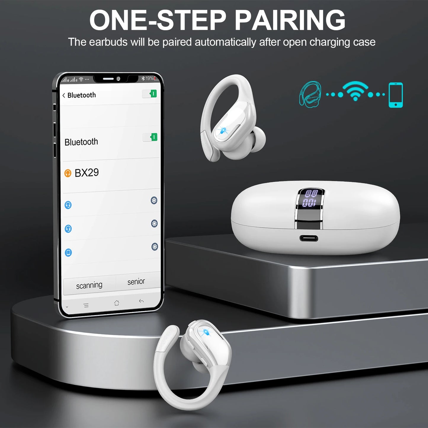Wireless Earbuds, Bluetooth 5.3 Headphones Sport, Bluetooth Earbuds