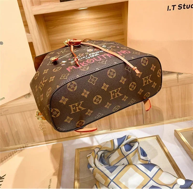 Designer Bags Presbyopia Casual Brown Backpack Fashion brand Luxury genuine leather