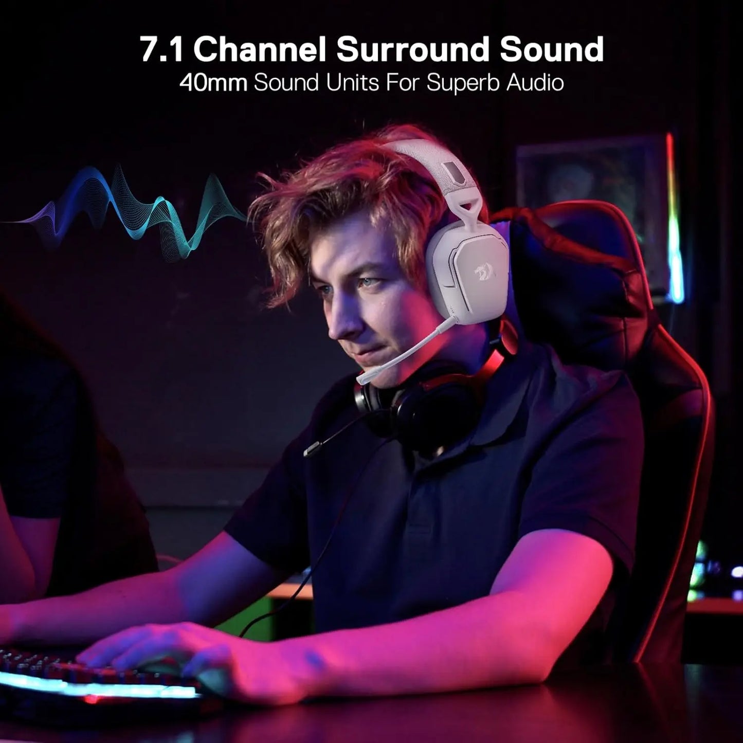 3-Mode Wireless RGB 7.1 Surround Sound Noise-canceling , Over-Ear Headphones