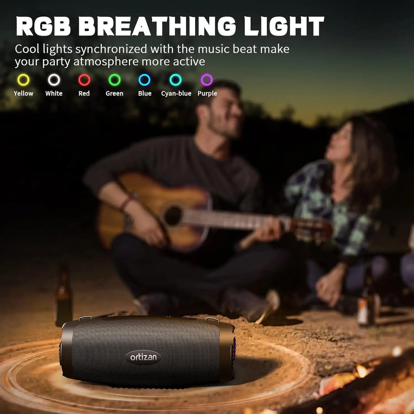 80W Bluetooth Speaker with Powerful Sound and Deep Bass
