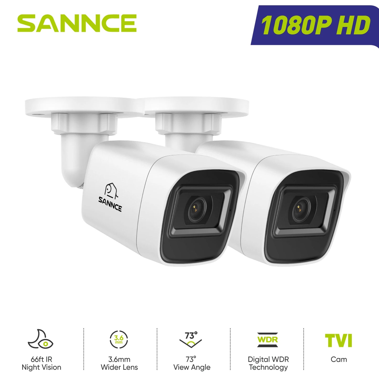 security camera 3.6mm lens 2/4 PCS 1080P bullet cctv camera Home Night Vision auto IR-cut 1080P