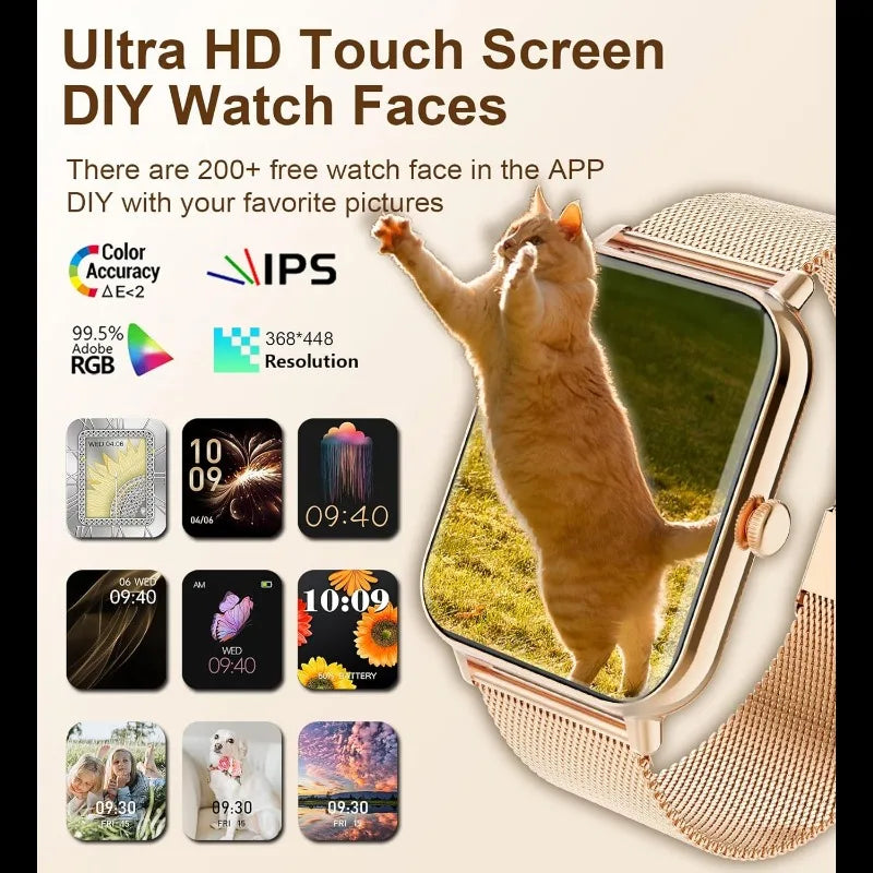Smart Watch Fitness Tracker - , Music Player, Health & Fitness Monitor with Heart Rate,