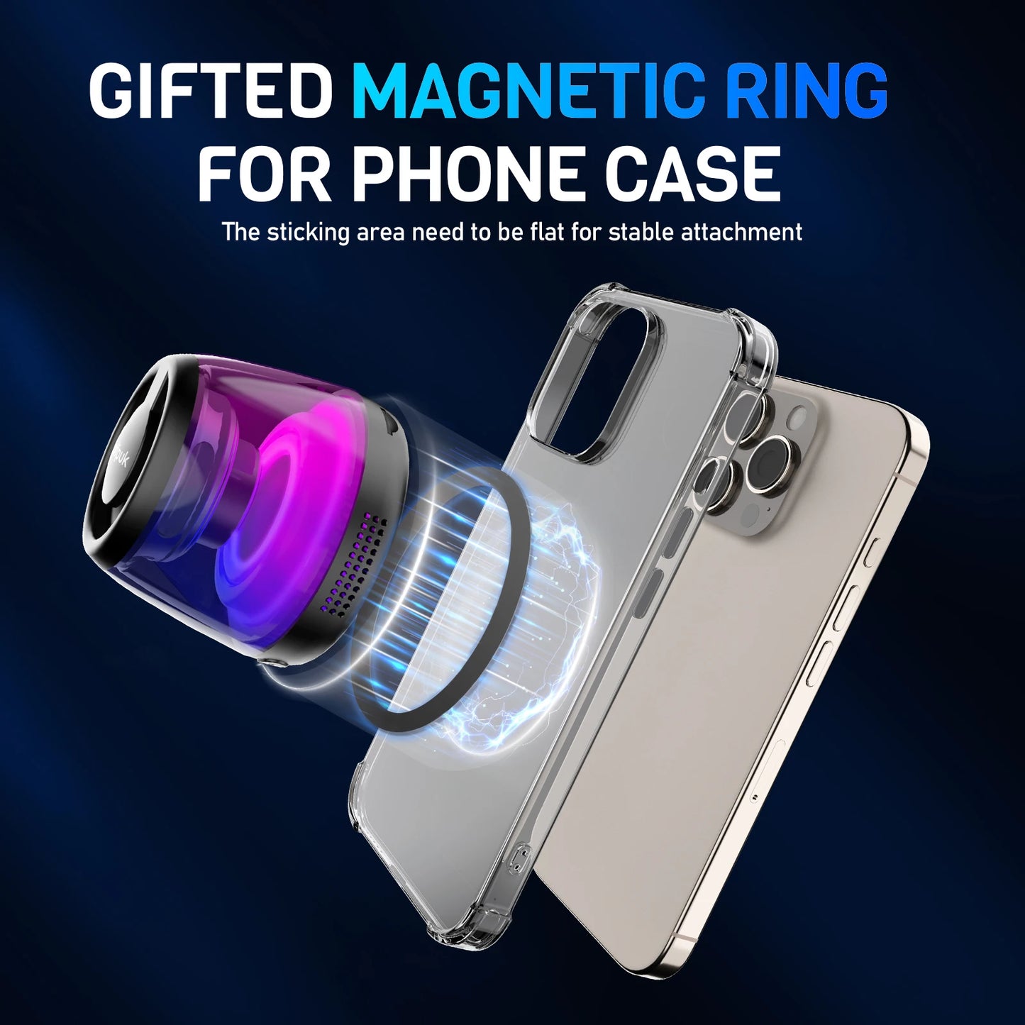 Cyber Style Magnetic Wireless Mini Speaker, 5.1 Surround Sound,