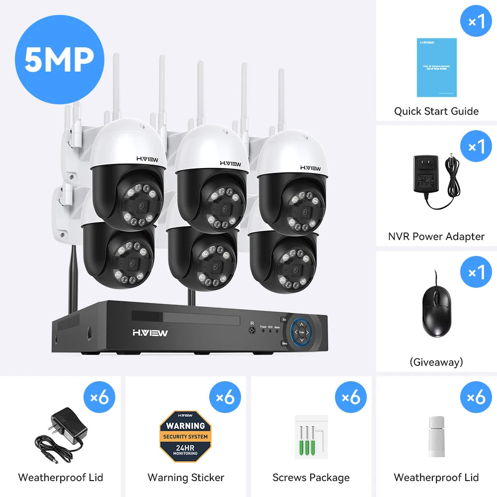 8CH 5mp Wireless Wifi Camera Security System CCTV Camera Video Surveillance Kit NVR Indoor Outdoor