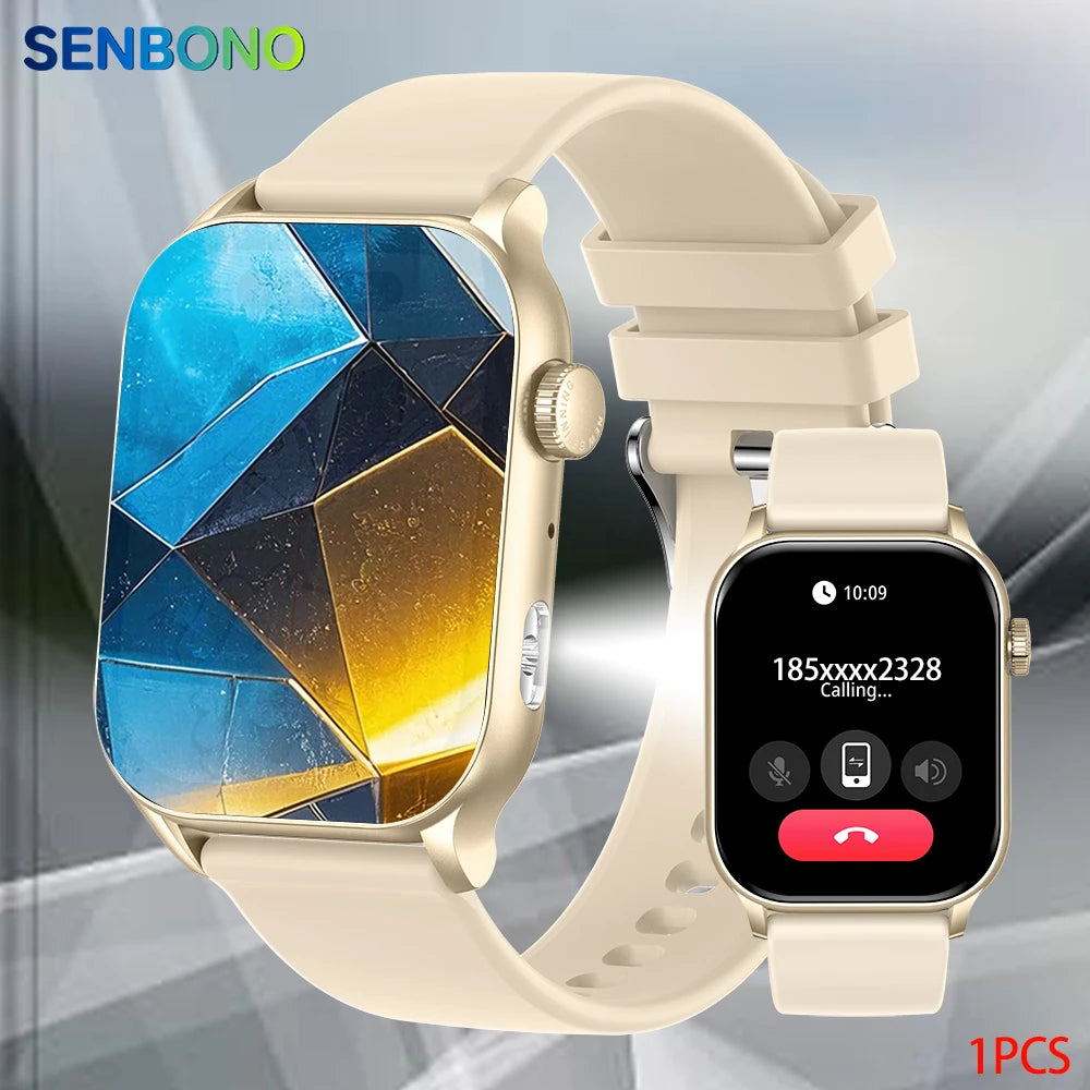 Smart Watch Bluetooth 100+ Sport Modes Custom Dial AI Assistant Smartwatch for Men Women