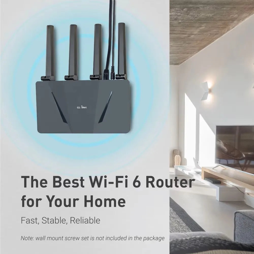 WiFi 6 Router -Dual Band Gigabit Wireless ,5 x 1G Ethernet Ports ,